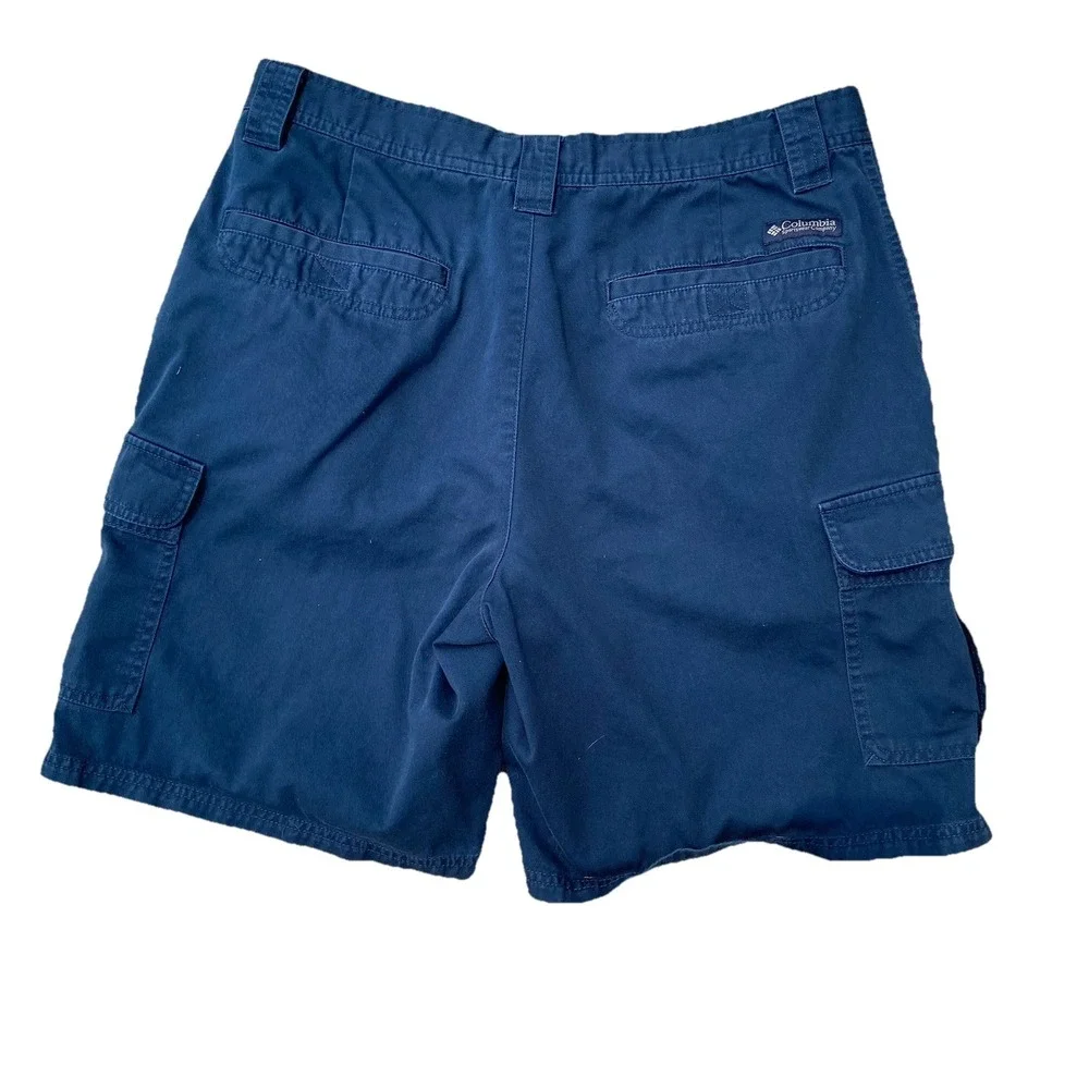 Columbia‎ Sportswear Cargo Shorts Mens 34x9 Navy Outdoors Summer